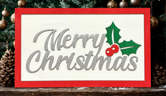 Merry Christmas Shelf Sign